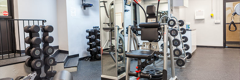 Weight Machines and TV in the Gym
